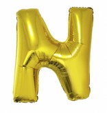 Letter ballon goud 'N' groot
