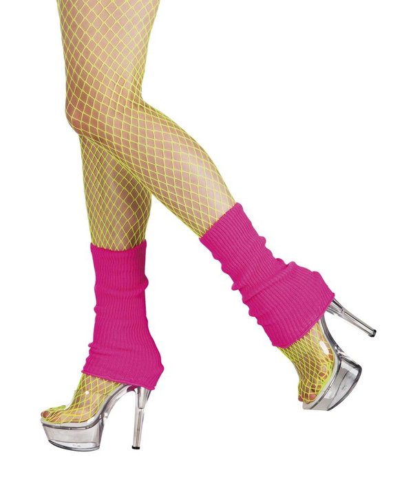 Beenwarmers neon roze