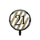 Folieballon '21' Black & Gold (46cm)