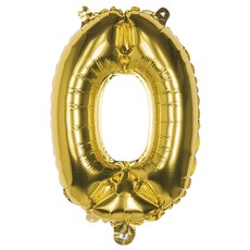 Cijfer ballon '0' folie goud 36cm