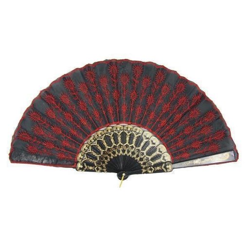 Waaier Embroidery rood