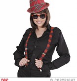 Bril tartan print rood