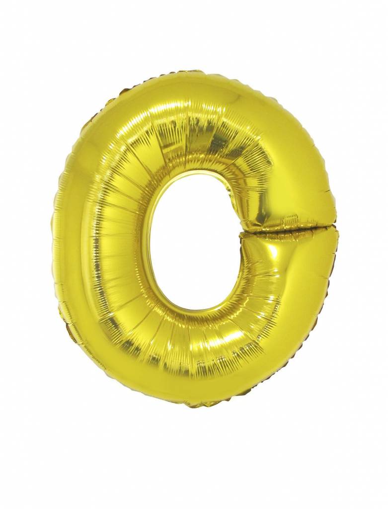 Folieballon Goud Letter &apos;O&apos; groot afbeelding