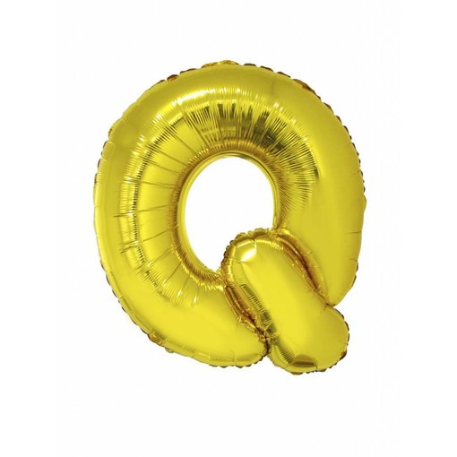 Folieballon Goud Letter 'Q' groot