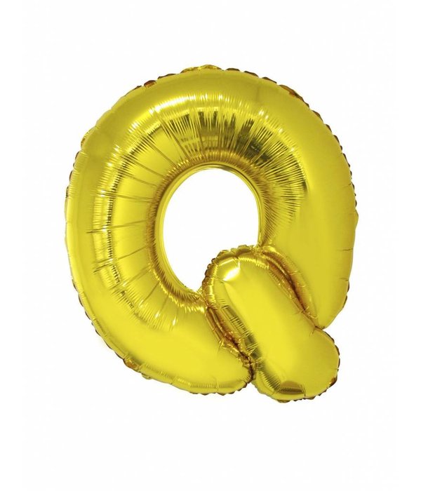 Folieballon Goud Letter 'Q' groot