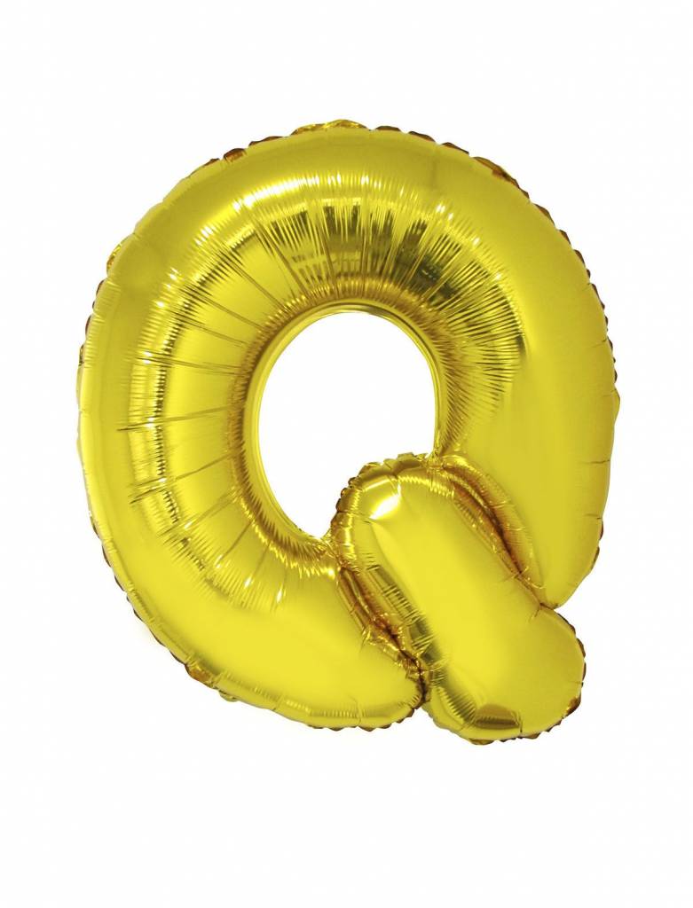 Folieballon Goud Letter &apos;Q&apos; groot afbeelding