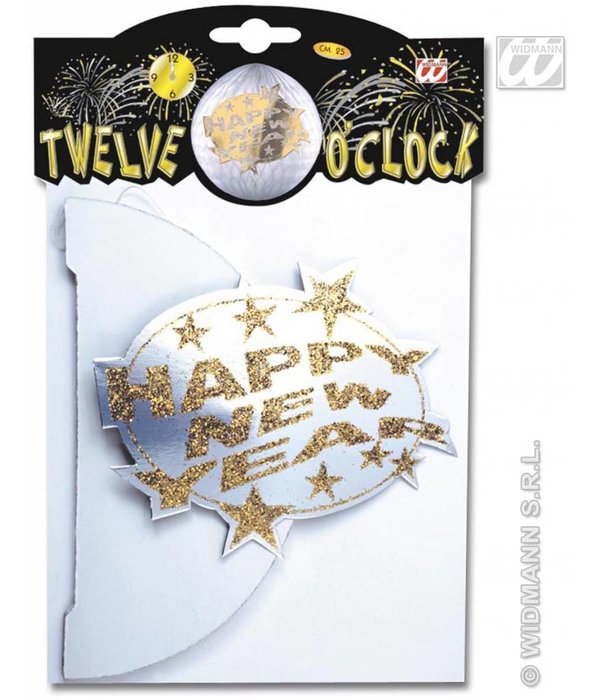 Happy New year baldecoratie papier