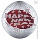 Happy new year papierdecoratie rood