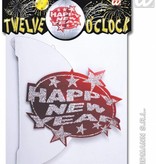 Happy new year papierdecoratie rood