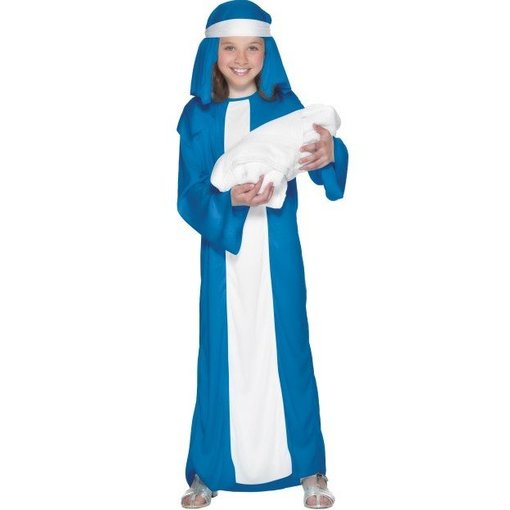 Heilige Maria maagd kostuum kind