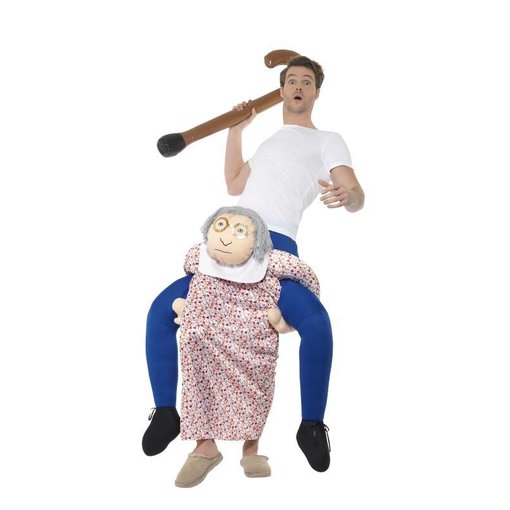 Gedragen door oma kostuum