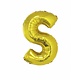 Folieballon Goud Letter 'S' groot