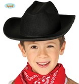 Zwarte Cowboyhoed kind vilt