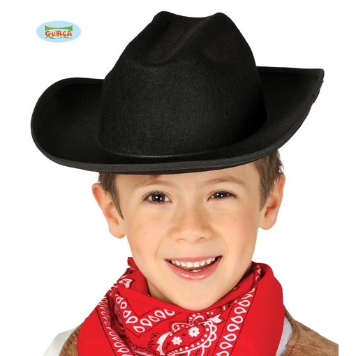 Zwarte Cowboyhoed kind vilt