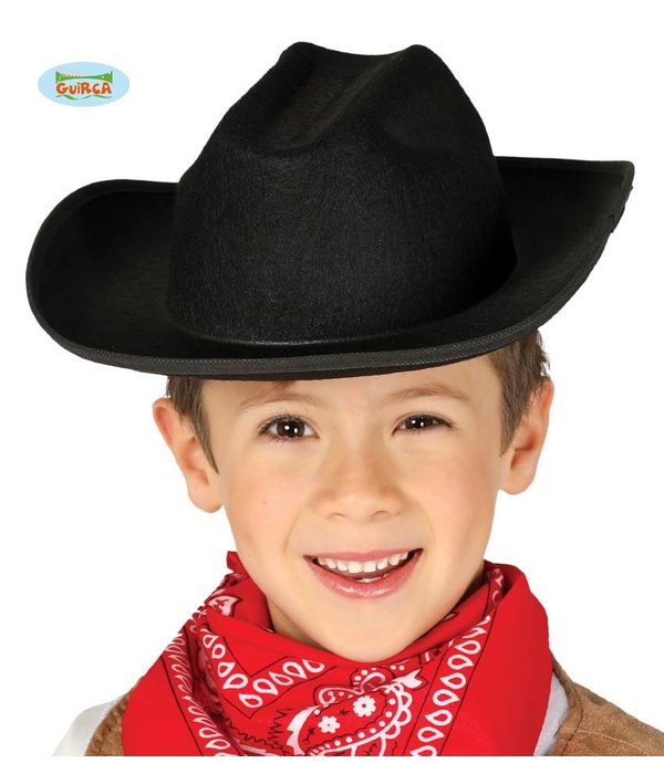 Zwarte Cowboyhoed kind vilt