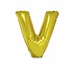Folieballon Goud Letter 'V' groot