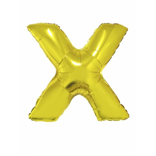 Folieballon Goud Letter 'X' groot