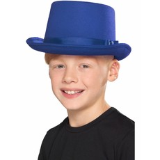 Hoge hoed blauw kind