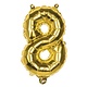 Gouden folieballon cijfer '8' 36cm