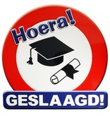 Huldeschild geslaagd 50x50 cm