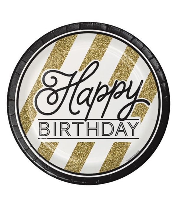 Bordjes Happy Birthday 8 stuks