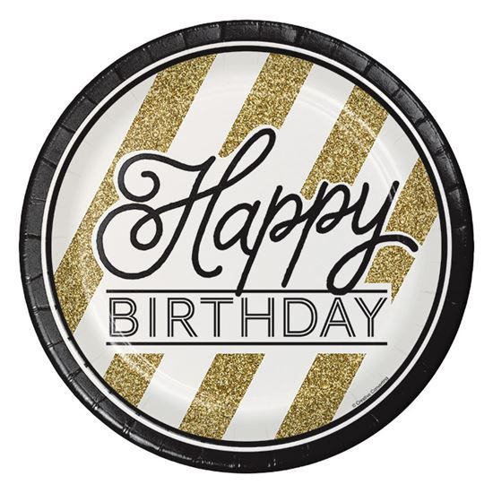 Bordjes Happy Birthday 8 stuks