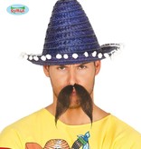 Mexicaanse sombrero blauw 33cm
