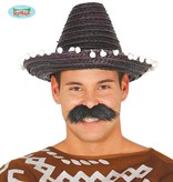 Mexicaanse sombrero zwart 33cm
