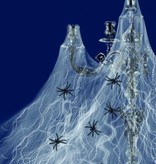 Decoratie spinnenweb met 6 spinnen