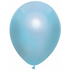 Metallic ballonnen lichtblauw 100 stuks 30cm