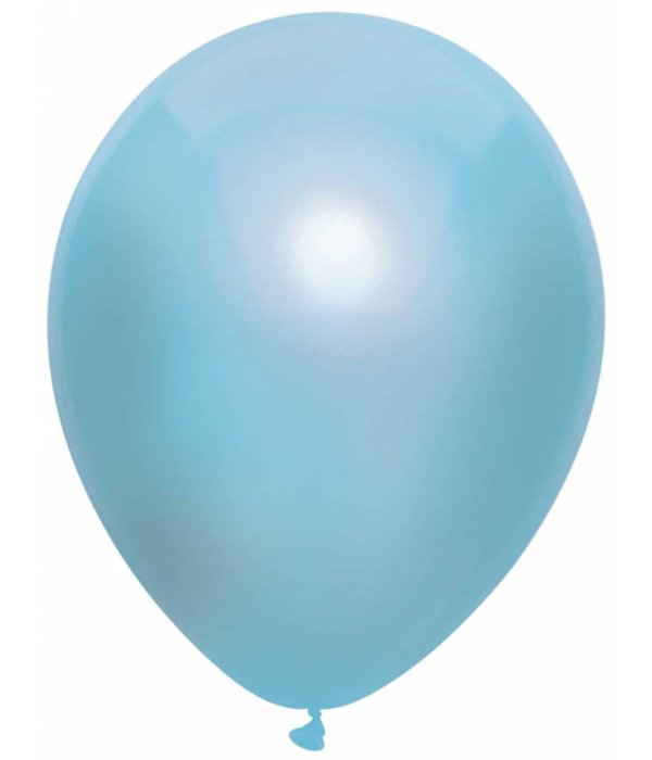 Metallic ballonnen lichtblauw 100 stuks 30cm