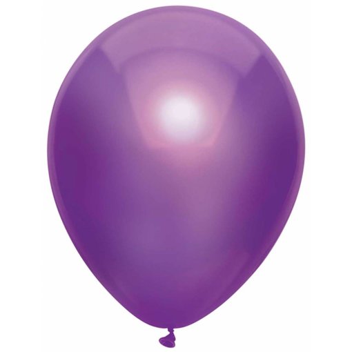 Paarse metallic ballonnen 30cm - 10 stuks