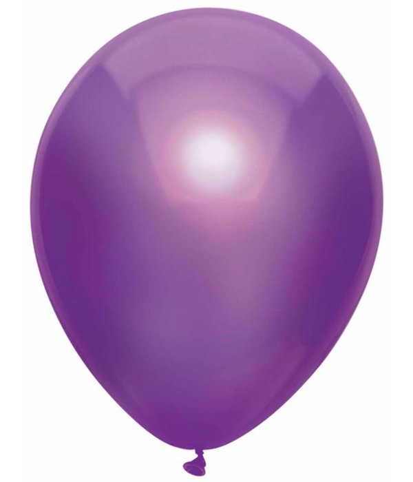 Paarse metallic ballonnen 30cm - 10 stuks