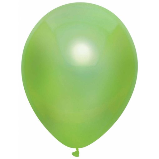 Lichtgroene Metallic ballonnen 30cm - 10 stuks