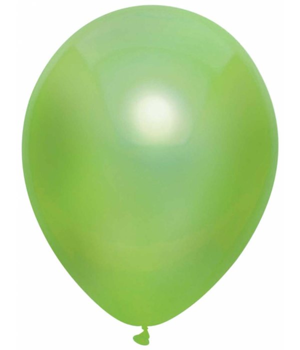 Lichtgroene Metallic ballonnen 30cm - 10 stuks