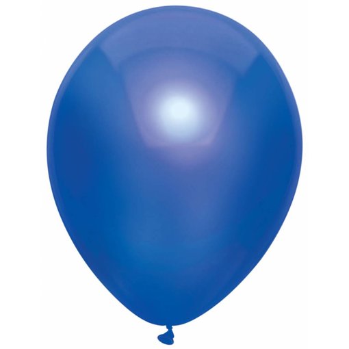 Ballonnen Metallic Navy blauw 30cm - 10 stuks