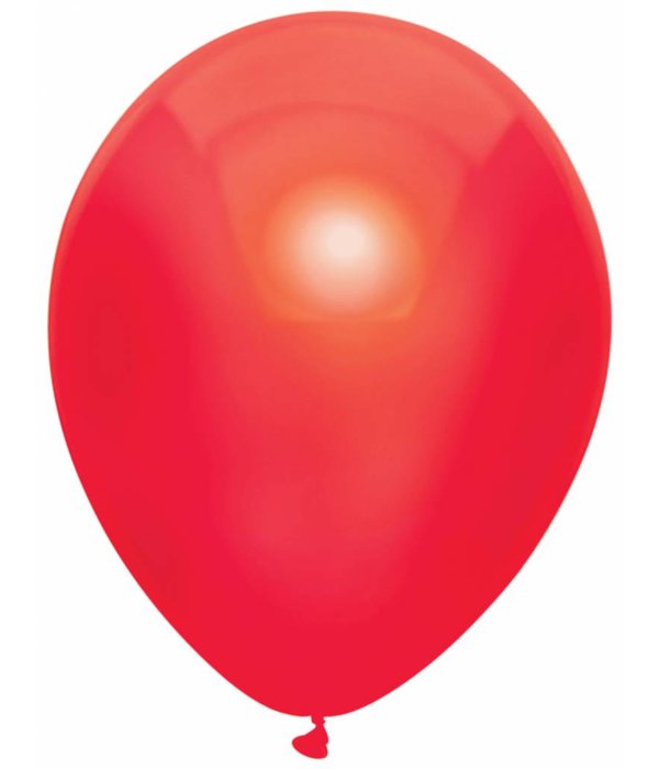 Rode Metallic Ballonnen 30cm - 10 stuks