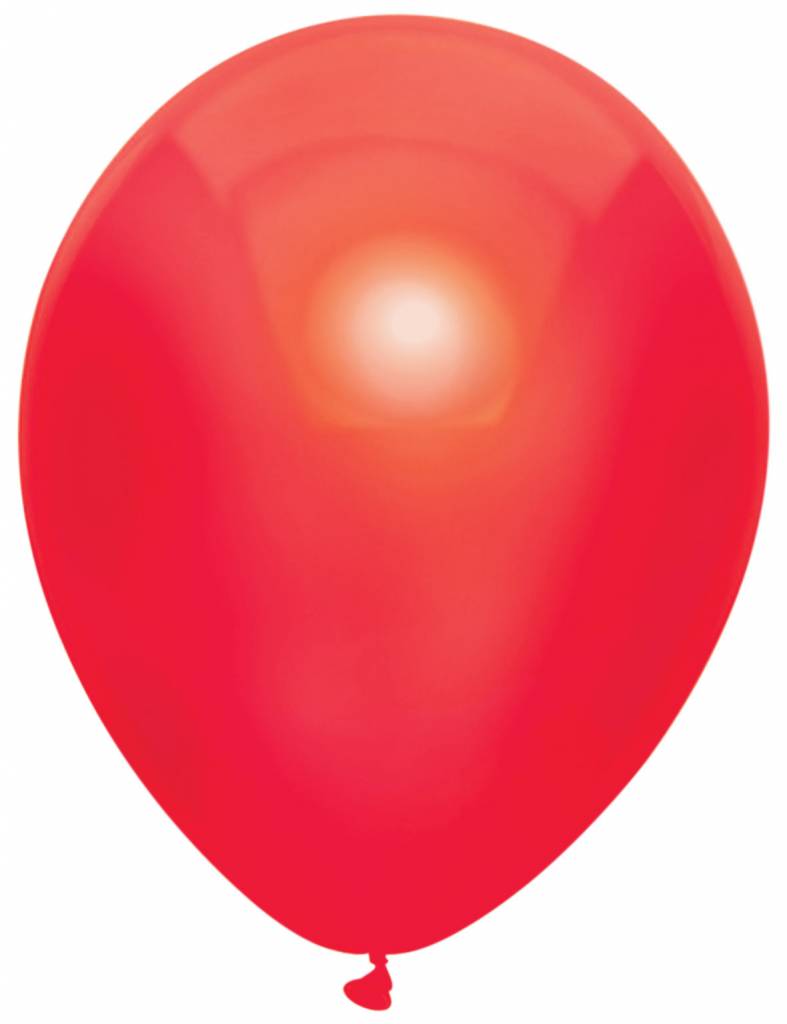 Rode Metallic Ballonnen 30cm - 10 stuks afbeelding