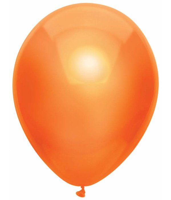 Metallic Ballonnen Oranje 30cm - 10 stuks