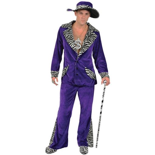 Pimp kostuum man paars