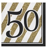 Servetten '50' Zwart/Goud