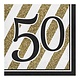 Servetten '50' Zwart/Goud