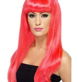 Babelicious pruik neon pink