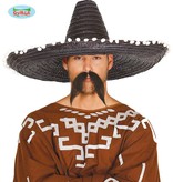 Mexicaanse strohoed zwart 60cm