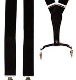 Bretel luxe zwart met leder