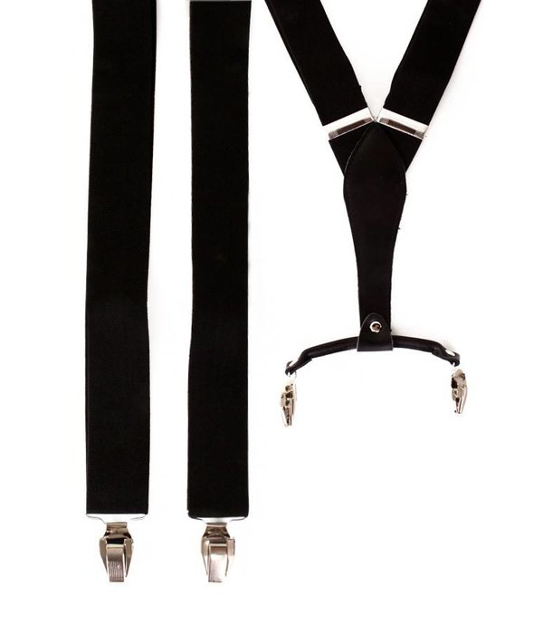 Bretel luxe zwart met leder