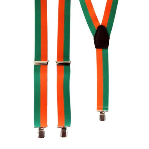 Bretel gestreept oranje/groen