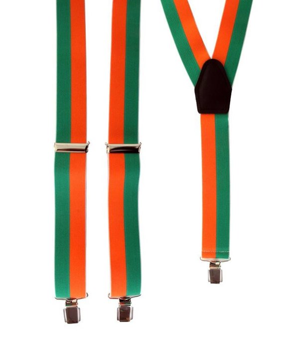 Bretel gestreept oranje/groen