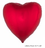 Folieballon Hart rood 80cm