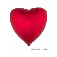 Folieballon Hart rood 80cm
